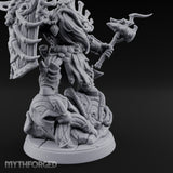Axe Raising Ancestral Dwarf DraugrWarlord Miniature for Dungeons and Dragons, Pathfinder or other TTRPGs