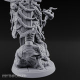 Axe Raising Ancestral Dwarf DraugrWarlord Miniature for Dungeons and Dragons, Pathfinder or other TTRPGs