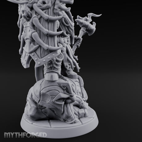 Axe Raising Ancestral Dwarf DraugrWarlord Miniature for Dungeons and Dragons, Pathfinder or other TTRPGs