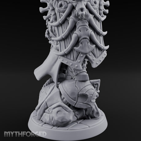 Axe Raising Ancestral Dwarf DraugrWarlord Miniature for Dungeons and Dragons, Pathfinder or other TTRPGs