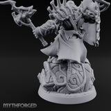 Axe Raising Ancestral Dwarf DraugrWarlord Miniature for Dungeons and Dragons, Pathfinder or other TTRPGs