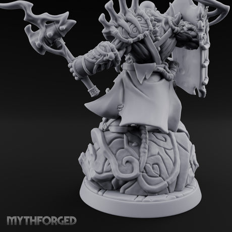 Axe Raising Ancestral Dwarf DraugrWarlord Miniature for Dungeons and Dragons, Pathfinder or other TTRPGs