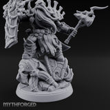 Axe Raising Ancestral Dwarf DraugrWarlord Miniature for Dungeons and Dragons, Pathfinder or other TTRPGs