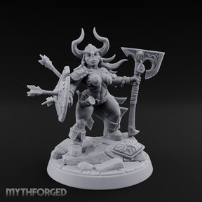 Arrow Peppered Dwarf Draugr Pinup Miniature for Dungeons and Dragons, Pathfinder or other TTRPGs