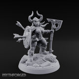 Arrow Peppered Dwarf Draugr Pinup Miniature for Dungeons and Dragons, Pathfinder or other TTRPGs