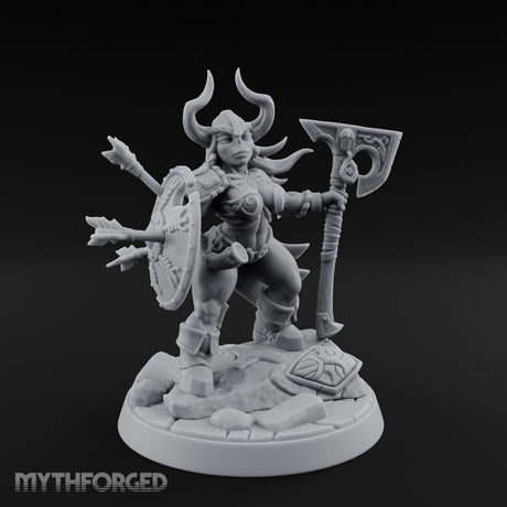 Arrow Peppered Dwarf Draugr Pinup Miniature for Dungeons and Dragons, Pathfinder or other TTRPGs