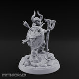 Arrow Peppered Dwarf Draugr Pinup Miniature for Dungeons and Dragons, Pathfinder or other TTRPGs