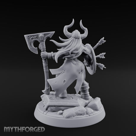 Arrow Peppered Dwarf Draugr Pinup Miniature for Dungeons and Dragons, Pathfinder or other TTRPGs