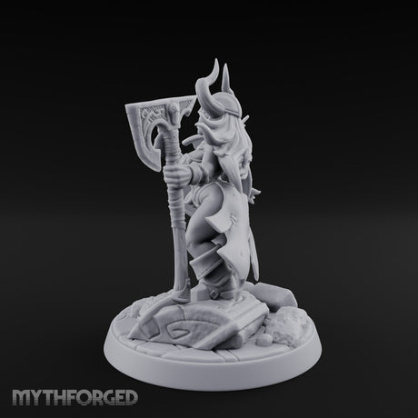 Arrow Peppered Dwarf Draugr Pinup Miniature for Dungeons and Dragons, Pathfinder or other TTRPGs