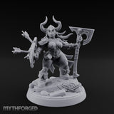 Arrow Peppered Dwarf Draugr Pinup Miniature for Dungeons and Dragons, Pathfinder or other TTRPGs