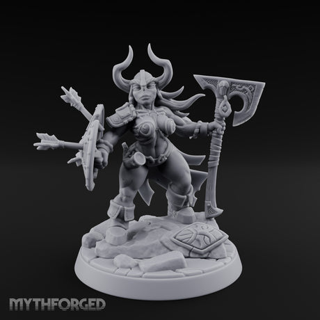 Arrow Peppered Dwarf Draugr Pinup Miniature for Dungeons and Dragons, Pathfinder or other TTRPGs