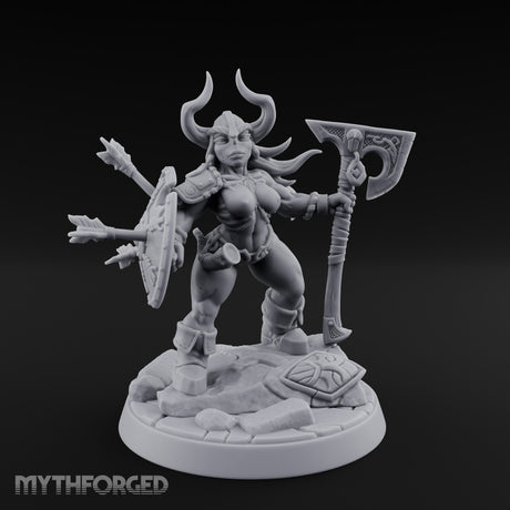 Arrow Peppered Dwarf Draugr Pinup Miniature for Dungeons and Dragons, Pathfinder or other TTRPGs
