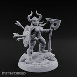 Arrow Peppered Dwarf Draugr Pinup Miniature for Dungeons and Dragons, Pathfinder or other TTRPGs