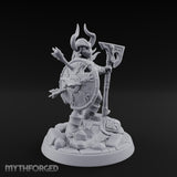 Arrow Peppered Dwarf Draugr Pinup Miniature for Dungeons and Dragons, Pathfinder or other TTRPGs