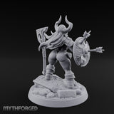 Arrow Peppered Dwarf Draugr Pinup Miniature for Dungeons and Dragons, Pathfinder or other TTRPGs