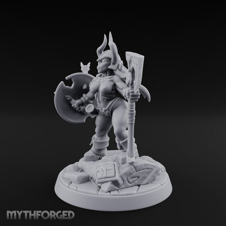 Arrow Peppered Dwarf Draugr Pinup Miniature for Dungeons and Dragons, Pathfinder or other TTRPGs