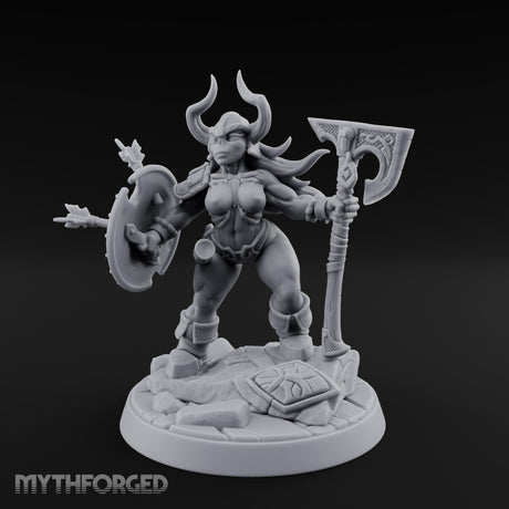 Arrow Peppered Dwarf Draugr Pinup Miniature for Dungeons and Dragons, Pathfinder or other TTRPGs