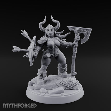 Arrow Peppered Dwarf Draugr Pinup Miniature for Dungeons and Dragons, Pathfinder or other TTRPGs