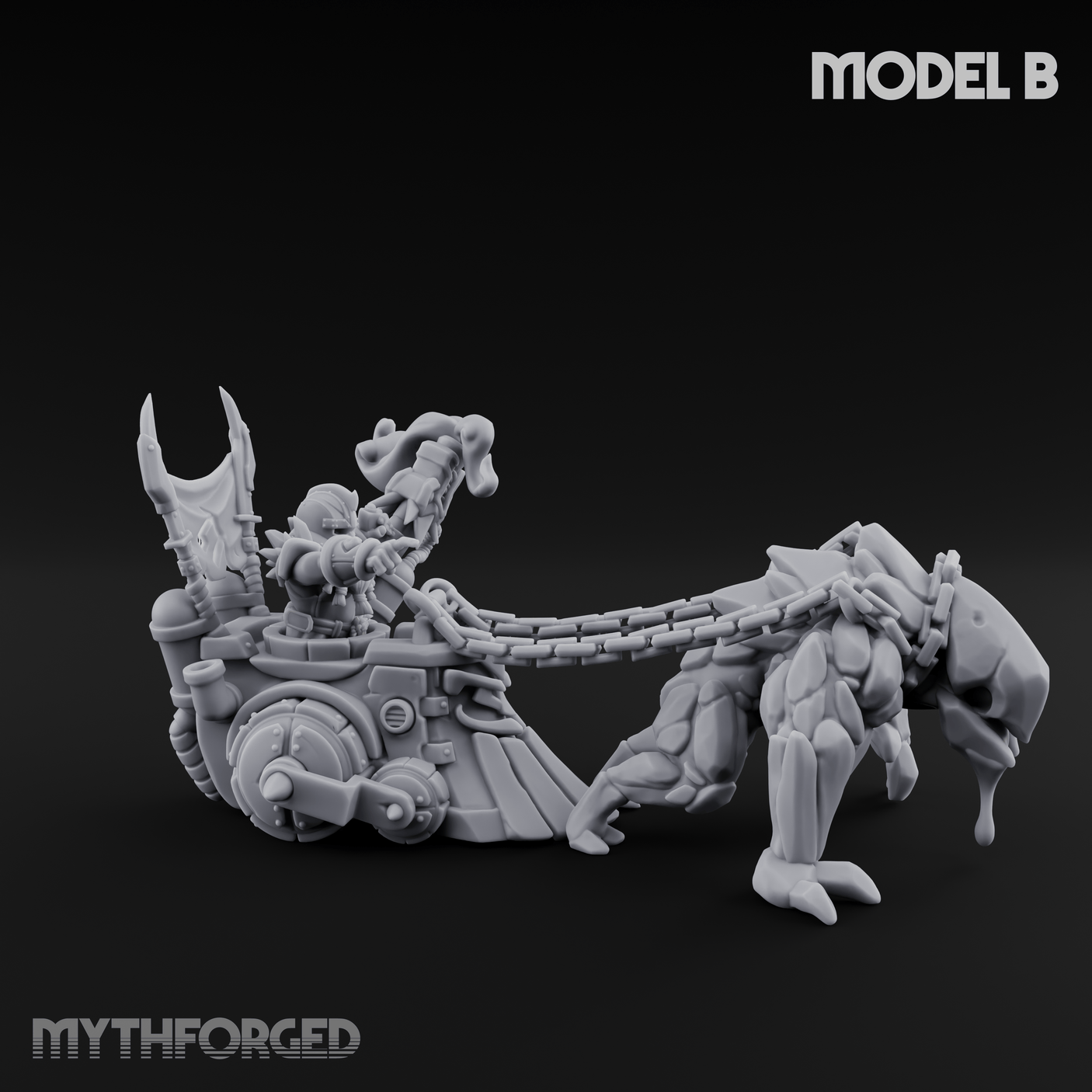 Storming Forward Dwarf Siege Troops B Miniature for Dungeons and Dragons, Pathfinder or other TTRPGs