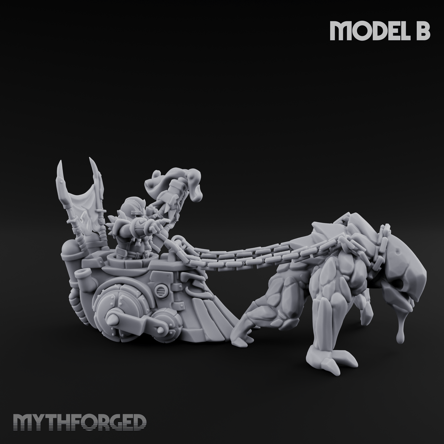Storming Forward Dwarf Siege Troops B Miniature for Dungeons and Dragons, Pathfinder or other TTRPGs