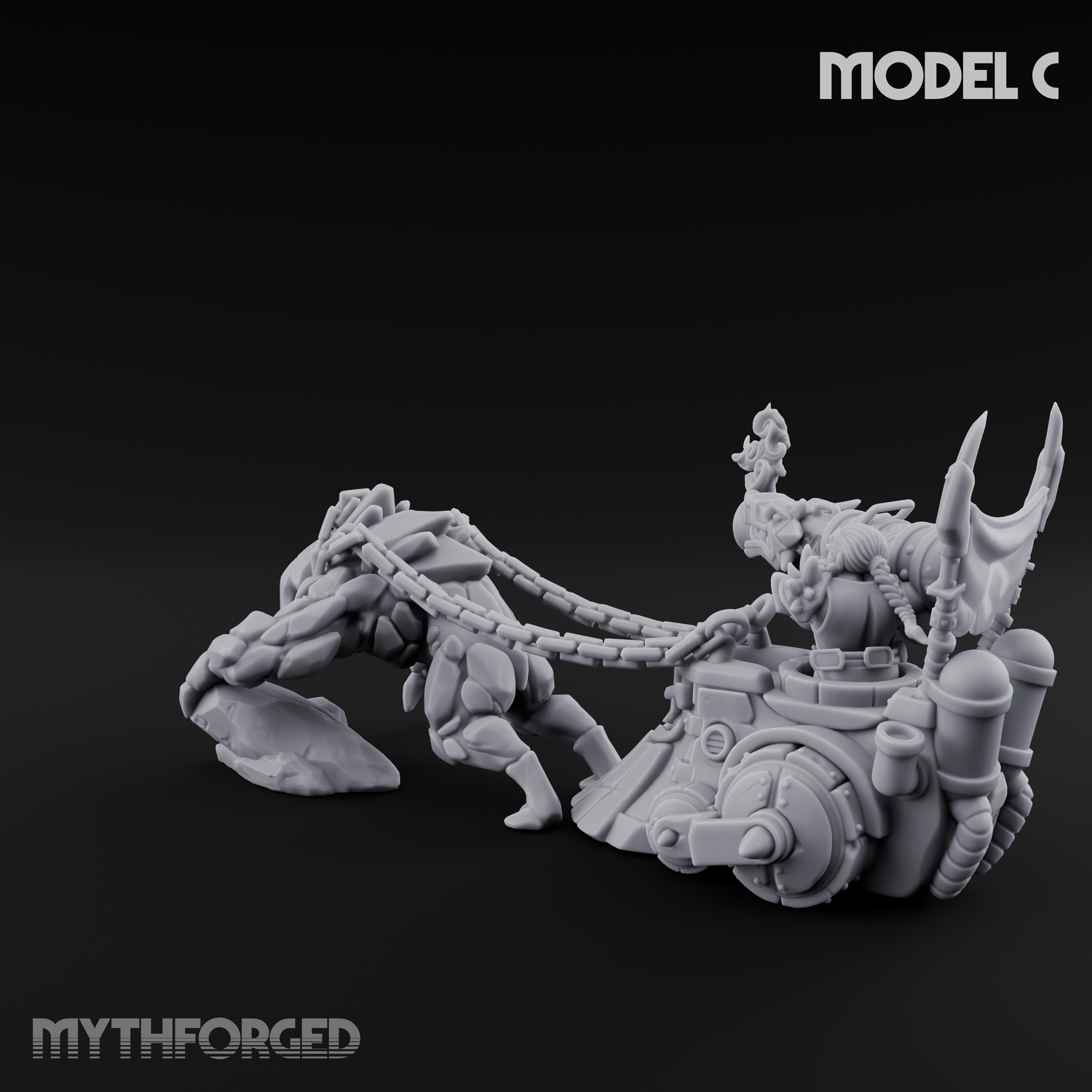 Storming Forward Dwarf Siege Troops C Miniature for Dungeons and Dragons, Pathfinder or other TTRPGs