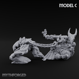 Storming Forward Dwarf Siege Troops C Miniature for Dungeons and Dragons, Pathfinder or other TTRPGs