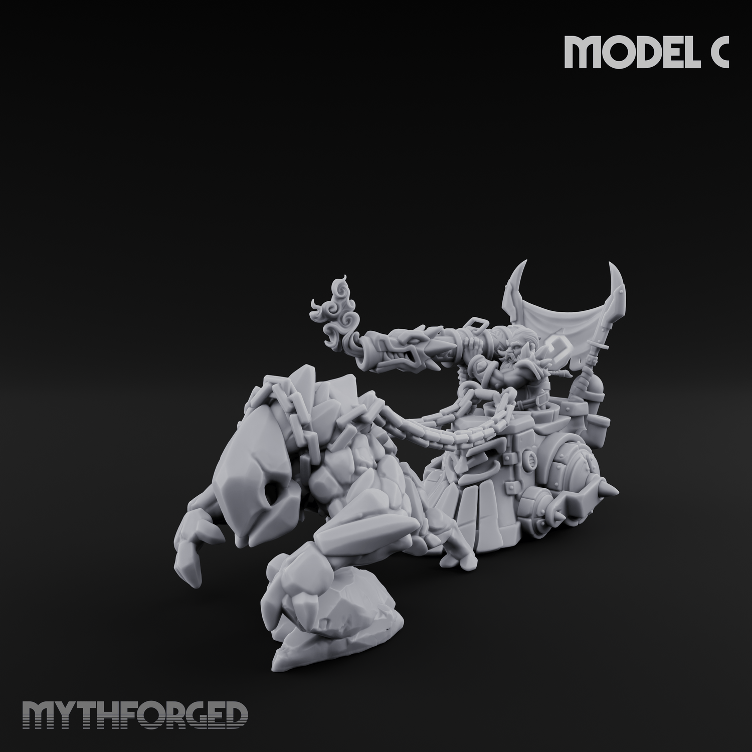 Storming Forward Dwarf Siege Troops C Miniature for Dungeons and Dragons, Pathfinder or other TTRPGs