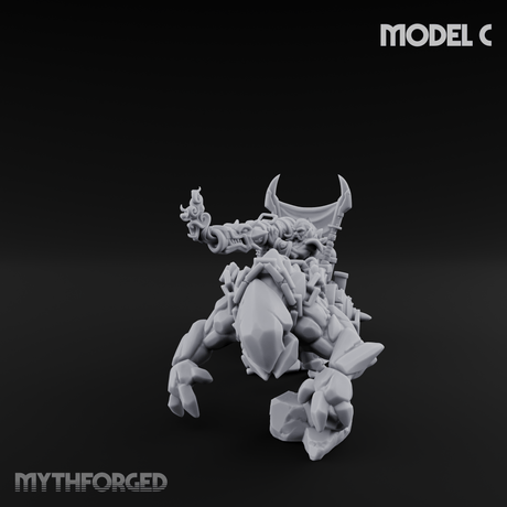 Storming Forward Dwarf Siege Troops C Miniature for Dungeons and Dragons, Pathfinder or other TTRPGs