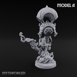 Floating Above Dwarf Bombardiers Miniature for Dungeons and Dragons, Pathfinder or other TTRPGs