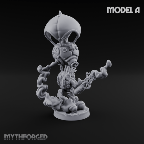 Floating Above Dwarf Bombardiers A Miniature for Dungeons and Dragons, Pathfinder or other TTRPGs