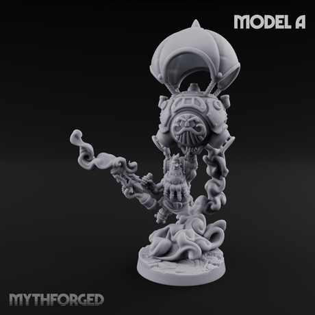 Floating Above Dwarf Bombardiers A Miniature for Dungeons and Dragons, Pathfinder or other TTRPGs