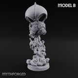 Floating Above Dwarf Bombardiers Miniature for Dungeons and Dragons, Pathfinder or other TTRPGs