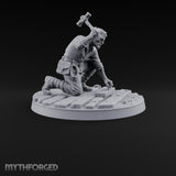 Making Ends Meet Human Slum Dwellers Miniature for Dungeons and Dragons, Pathfinder or other TTRPGs