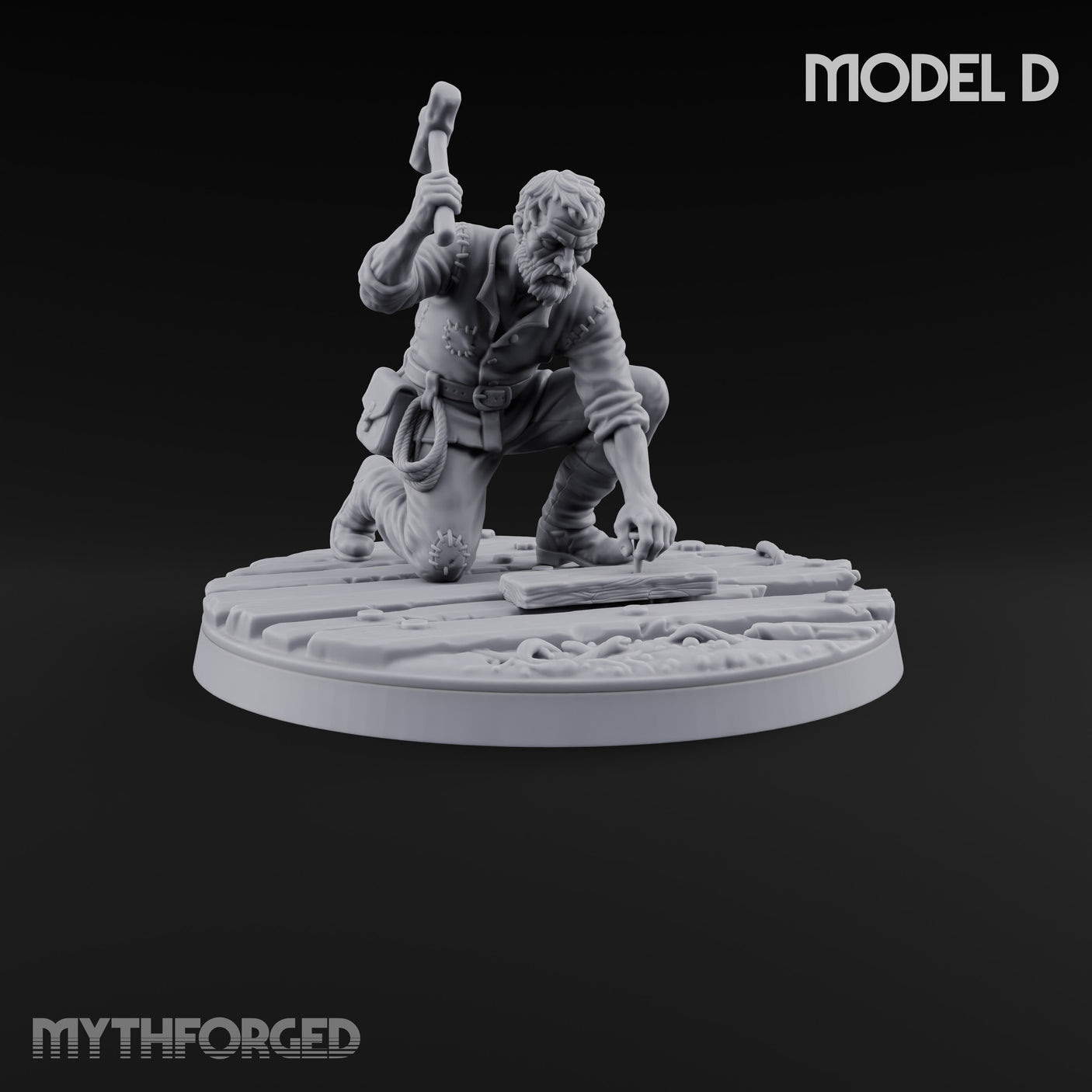 Making Ends Meet Human Slum Dwellers Miniature for Dungeons and Dragons, Pathfinder or other TTRPGs