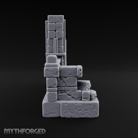 Snow Capped Ruined Stone Wall B — Standard