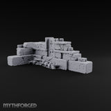 Snow Capped Ruined Stone Wall D — Standard