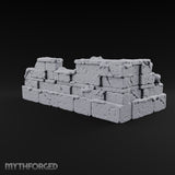 Snow Capped Ruined Stone Wall E — Snow