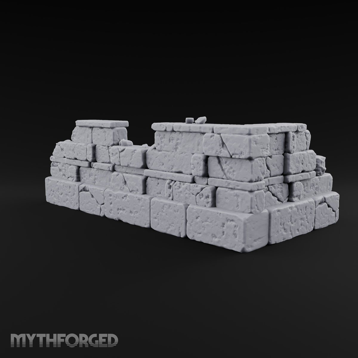 Snow Capped Ruined Stone Wall E — Standard