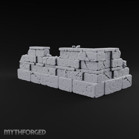 Snow Capped Ruined Stone Wall E — Standard