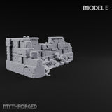 Snow Capped Ruined Stone Wall Set — E · Standard
