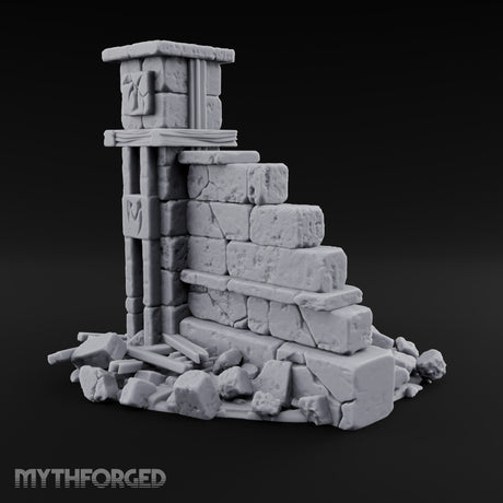 Snow Capped Ruined Stone Wall F — Standard
