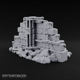 Snow Capped Ruined Stone Wall G — Snow