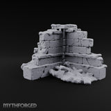 Snow Capped Ruined Stone Wall G — Snow