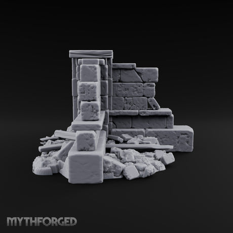 Snow Capped Ruined Stone Wall G — Standard