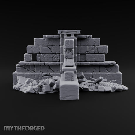 Snow Capped Ruined Stone Wall G — Standard