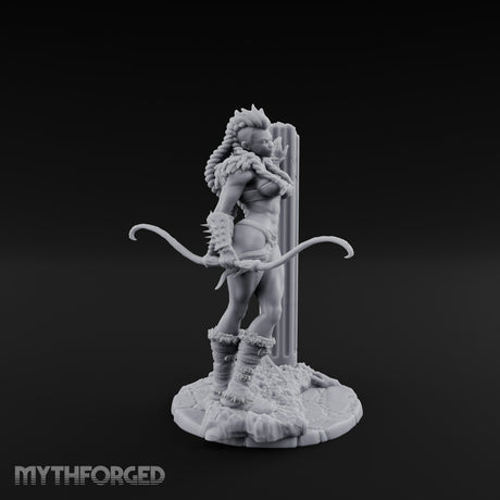 Wall Leaning Whip Ready Human Barbarian Miniature for Dungeons and Dragons, Pathfinder or other TTRPGs