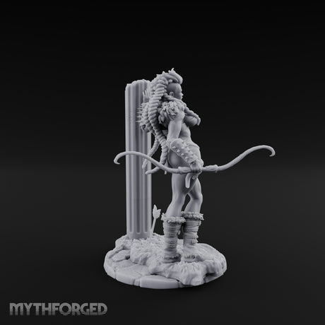 Wall Leaning Whip Ready Human Barbarian Miniature for Dungeons and Dragons, Pathfinder or other TTRPGs
