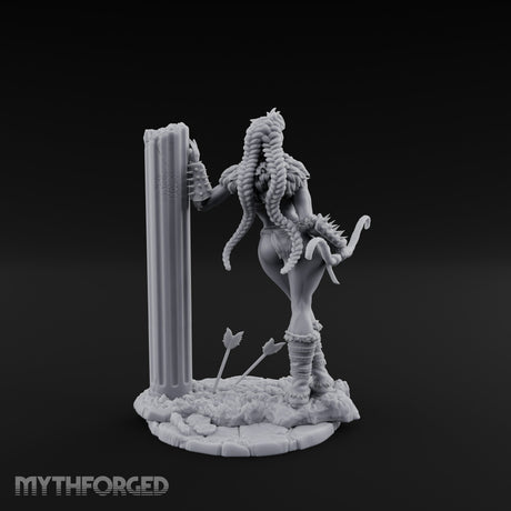 Wall Leaning Whip Ready Human Barbarian Miniature for Dungeons and Dragons, Pathfinder or other TTRPGs