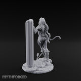 Wall Leaning Whip Ready Human Barbarian Miniature for Dungeons and Dragons, Pathfinder or other TTRPGs