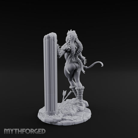 Wall Leaning Whip Ready Human Barbarian Miniature for Dungeons and Dragons, Pathfinder or other TTRPGs